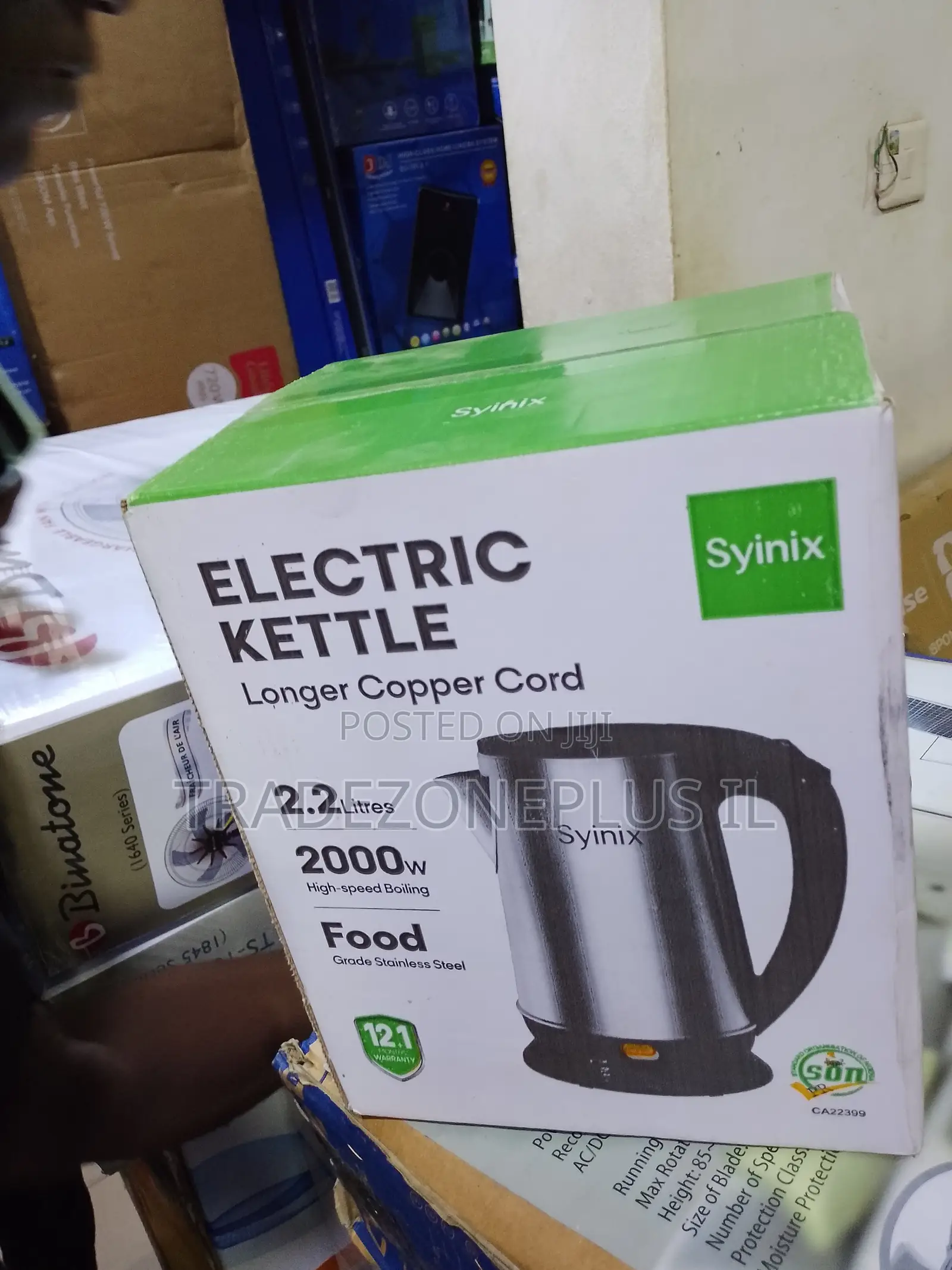 Premium Synix Electric Jug 2.2L for Modern Kitchens