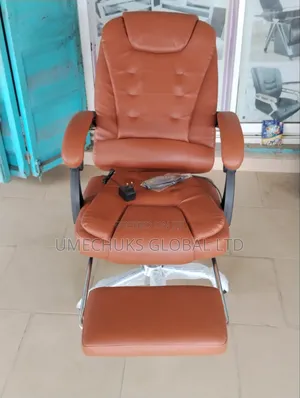 Executive Luxury Recline Massaging Office Chair With Foot Rest