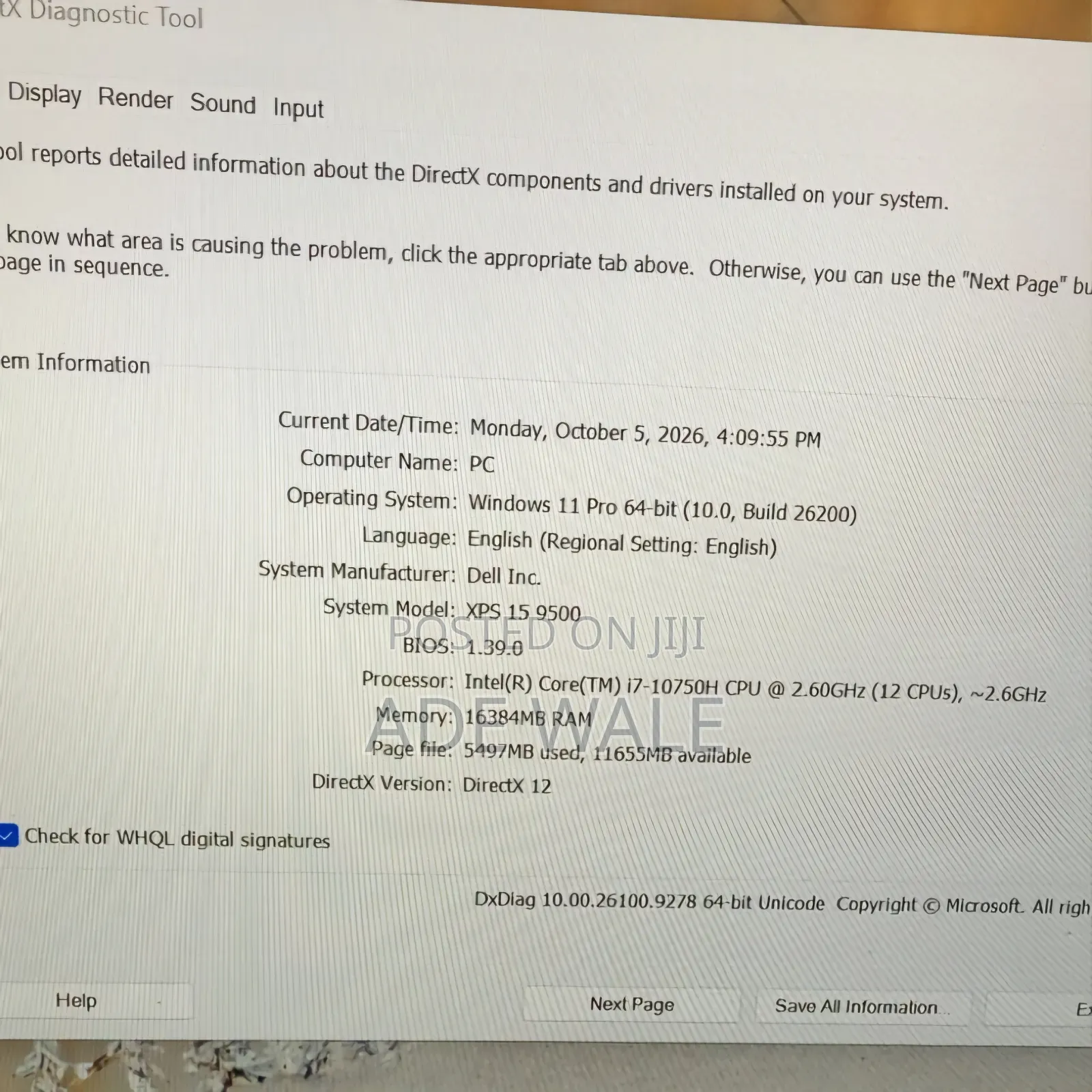 Laptop Dell XPS 15 9500 16GB Intel Core i7 SSD 1T