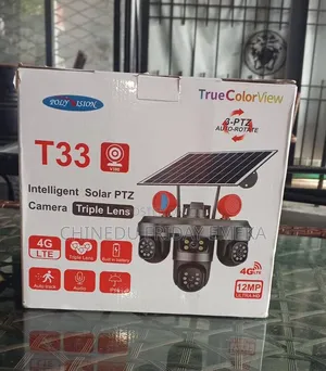 3 Lens V380 Solar Powered Camera T33