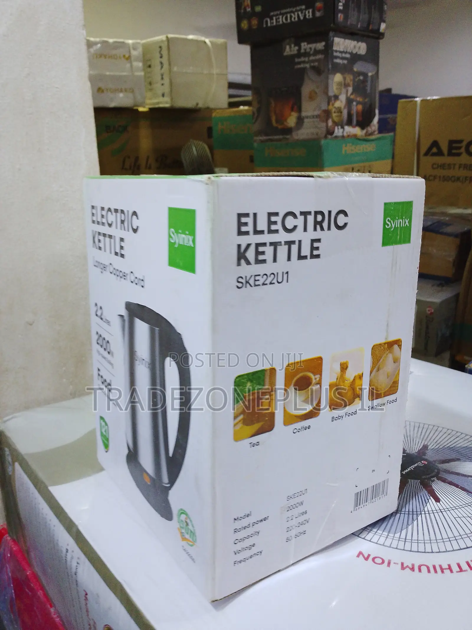 Synix 2.2L Tea Making Kettle With Extra Long Cord