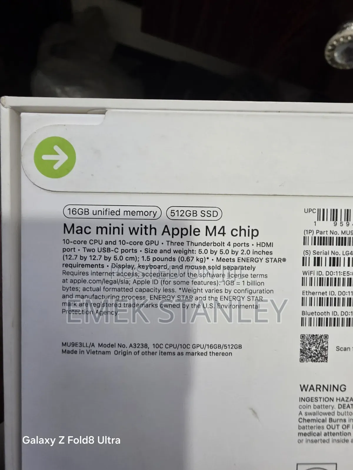 New Desktop Computer Apple Mac Mini M4 16GB Apple M4 SSD 512GB