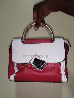 Red & White Colour Block Handbag