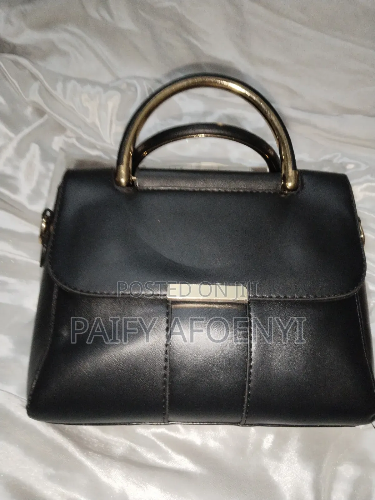 Classic Black Structured Satchel