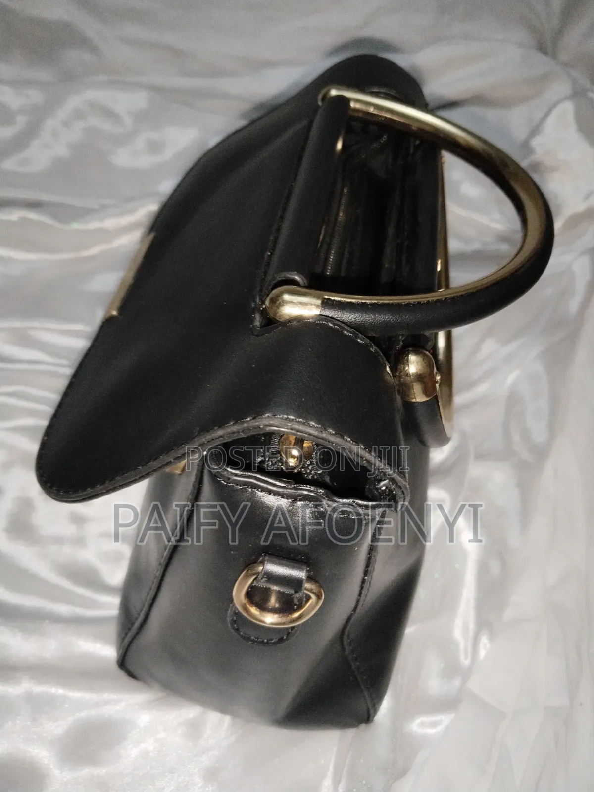 Classic Black Structured Satchel