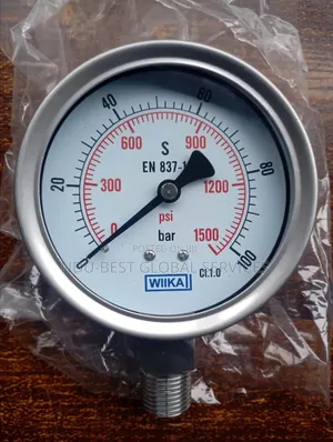 WIKA Industrial Pressure Gauge Compliant With the EN 837-1 Standard.