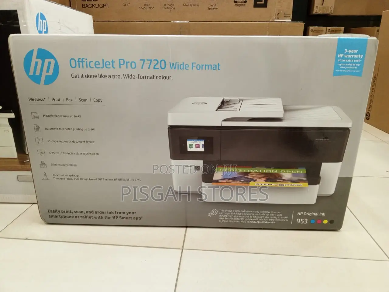 HP Officejet Pro 7720 A3 Wide Format All-in-One Printer (Y0S18A)