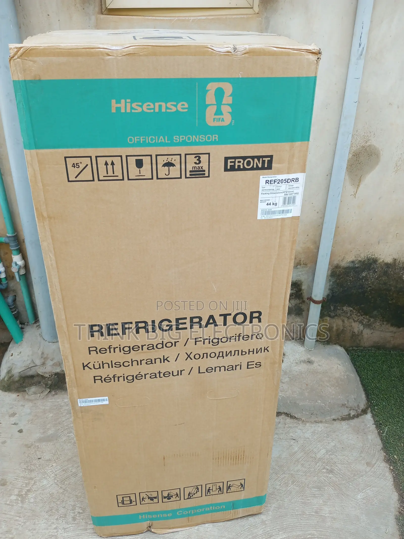 Hisense 205DRB Refrigerator With Front Mounted Dispenser