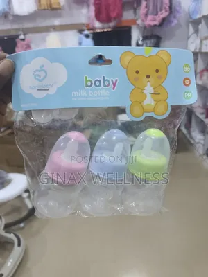 3-Piece 60ml Baby Feeding Bottle With Anti-Colic Design + 2 Free Teats