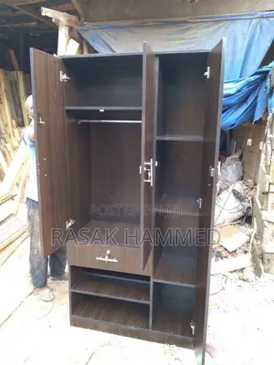 3ft by 6ft Wardrobe Black Color