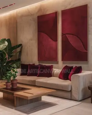 Abstract Reddish Wall House Interior Decor