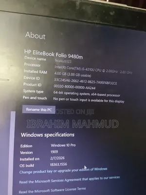 Laptop HP EliteBook Folio 9480M 4GB Intel Core i5 HDD 512GB