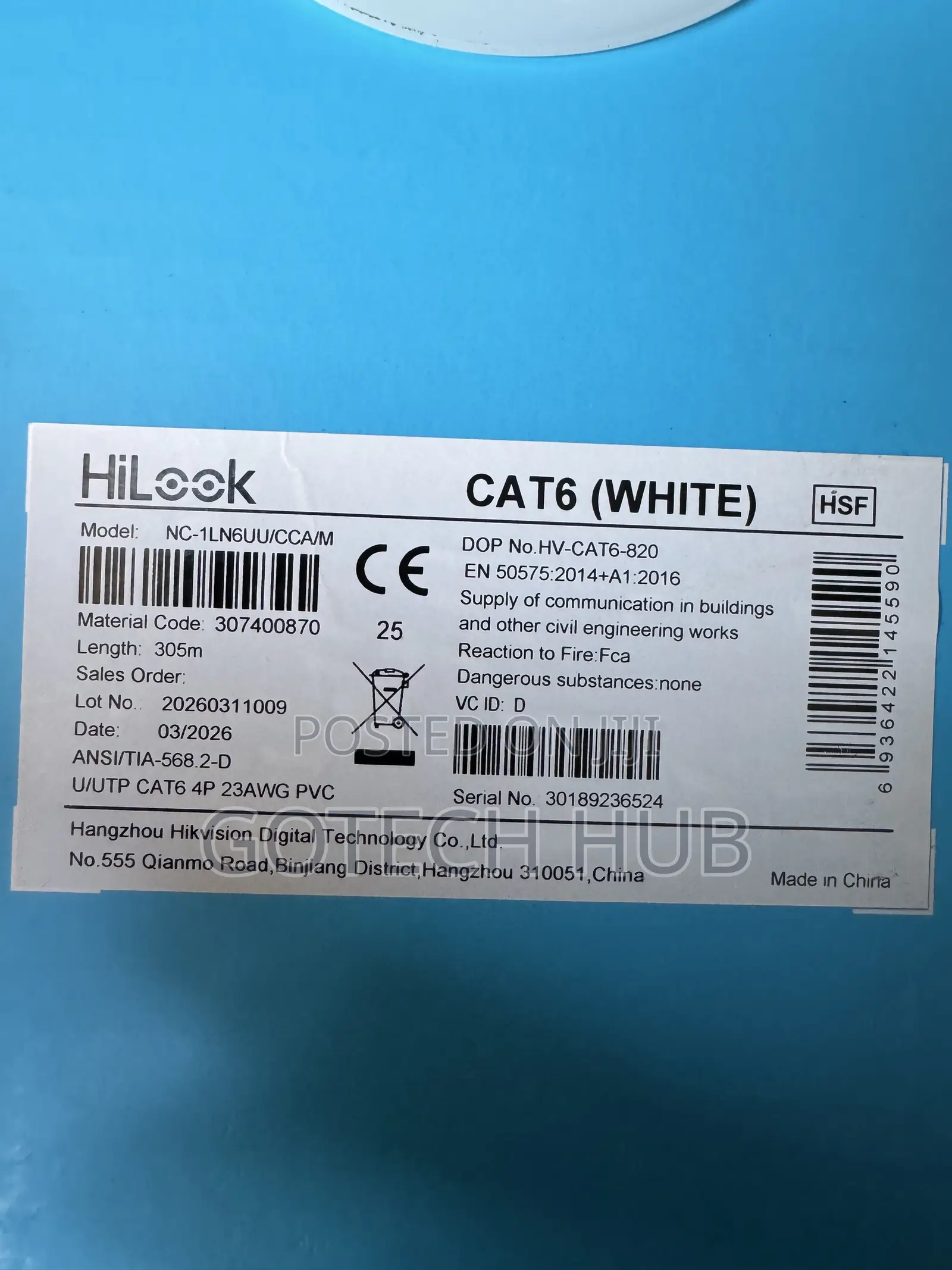 Hilook Cat 6 Copper Cable
