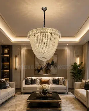 Crystal Beading Chandelier Dining Room Luxury Cristal Hanging Lamps