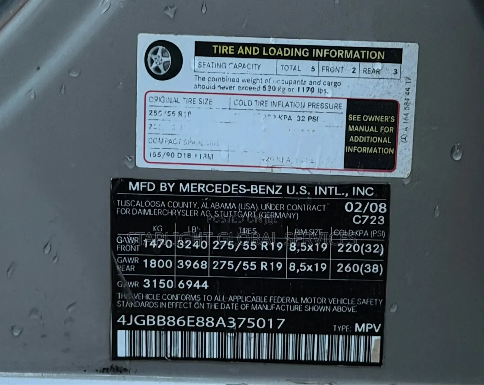 Mercedes-Benz M Class 2008 Silver
