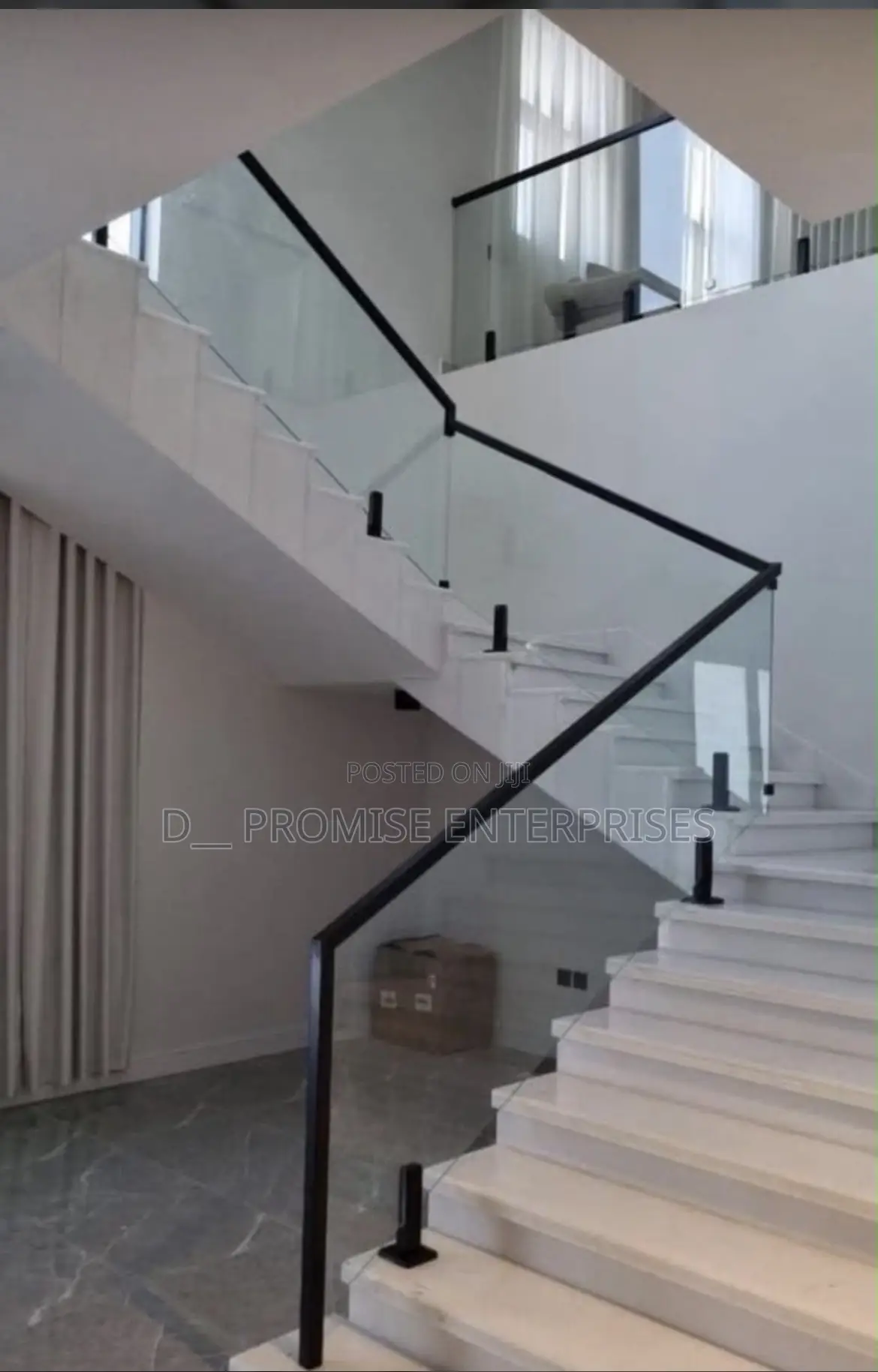 Staircase Frameless Glass Tinted