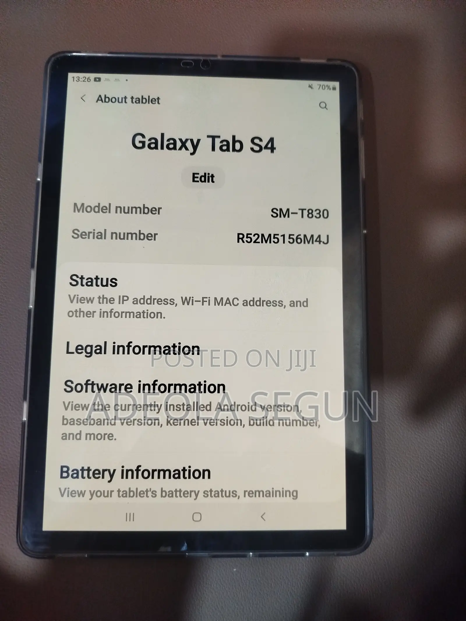 Samsung Galaxy Tab S4 128 GB White