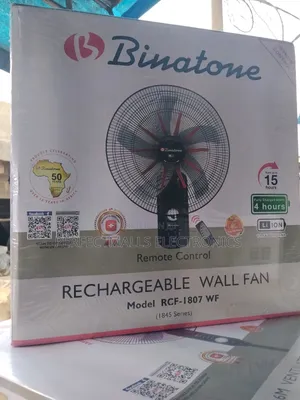 Binatone 18 Inches Wall Rechargeable Fan RCF-1807Wf