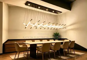 Modern LED Chandelier Linear Pendant Light Luxury Ceiling Lamp