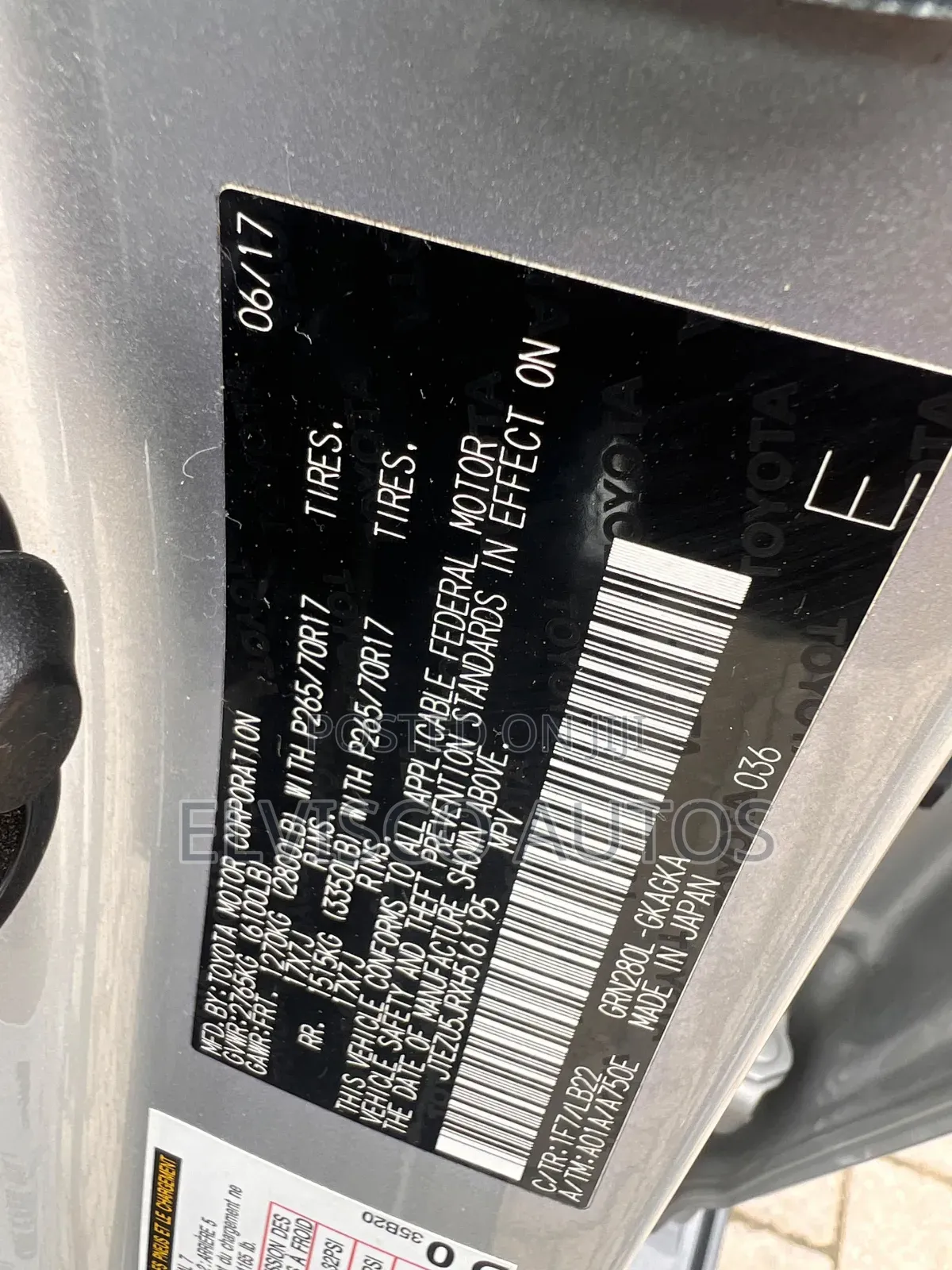 Toyota 4-Runner 2017 Silver