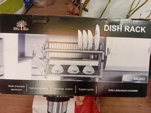 Title: Aluminium 2-Tier Dish Rack – Stylish Kitchen Organizer