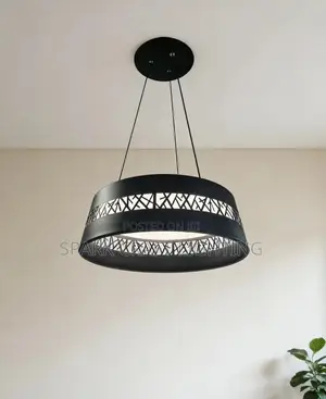 Modern Black Ring Pendant Light – Decorative Ceiling Chandelier