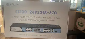 BDCOM 24 Port 100m poE + 2 Gigabit RJ45 Switch