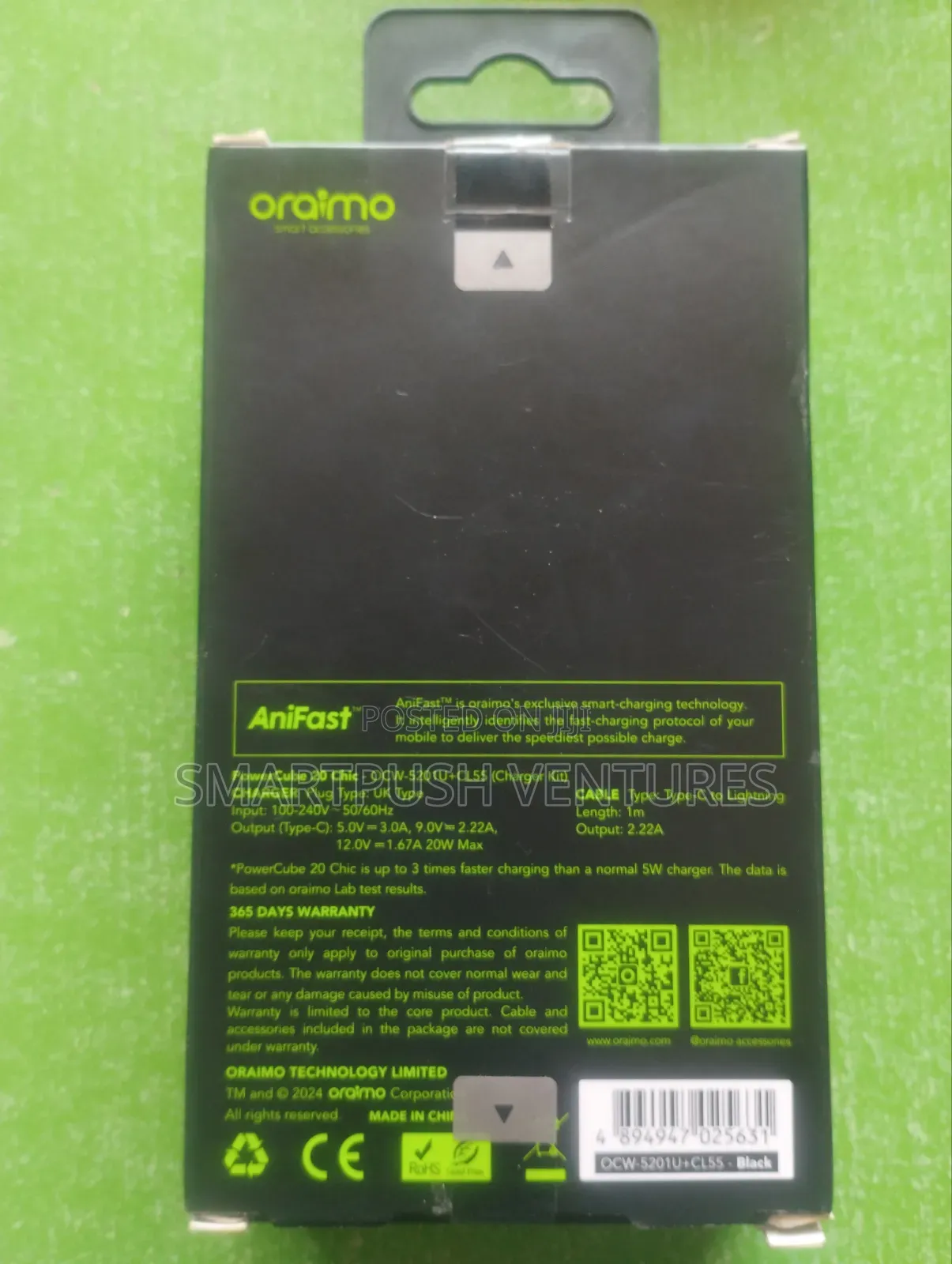 Oraimo 20w GaN FASTER CHARGER