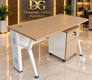 K1 Metal Office Desk With Wooden Top