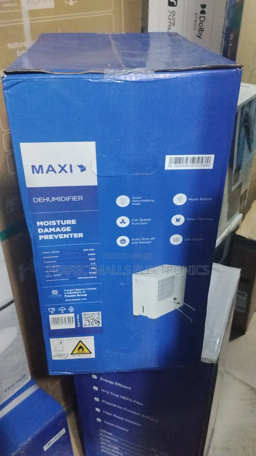 30L Dehumidifier With Smart Dehumidifying Mode – MAXIDH30DEN7