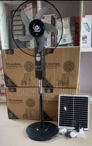 Original Solar Fan 16 Inches Solar/Power Charging