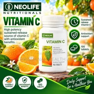Vitamin C Sustained Release 100 Tablets Single. 8 Oranges in 1 Tablet