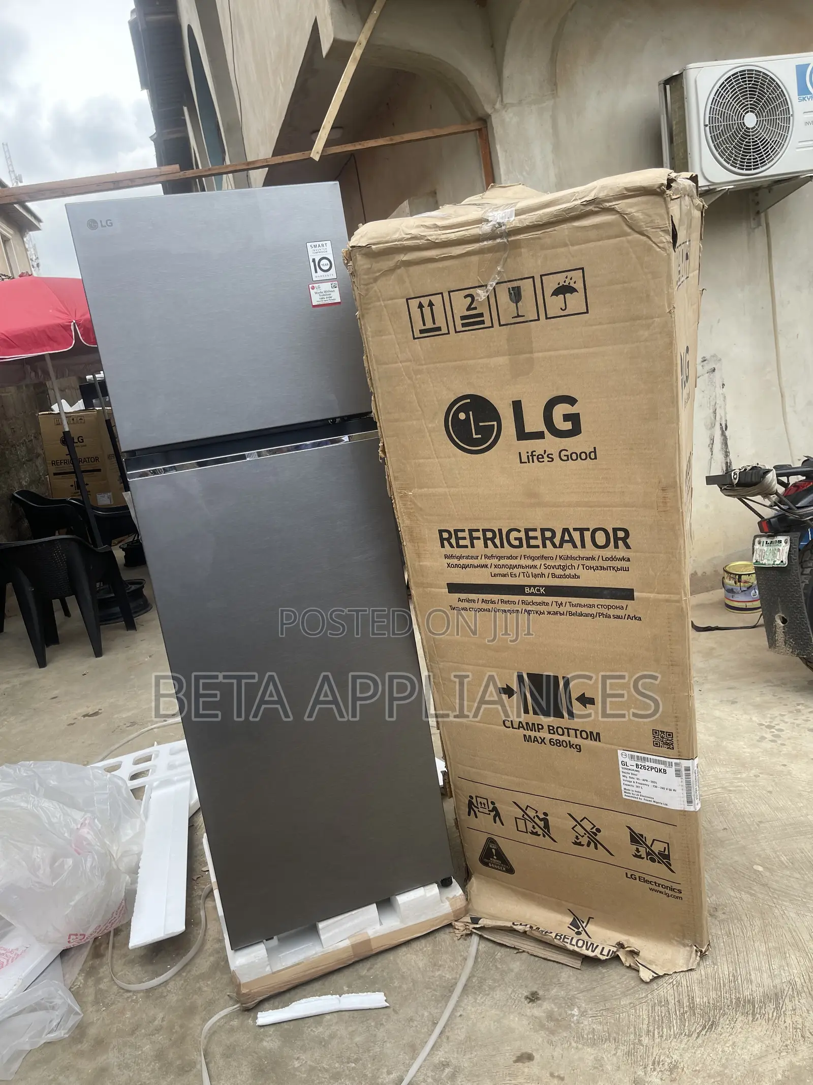 LG 287L Efficient Cooling Double Door Fridge