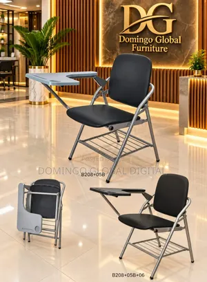 Folding Chair With in Built Writing Tablet and Cup Holder