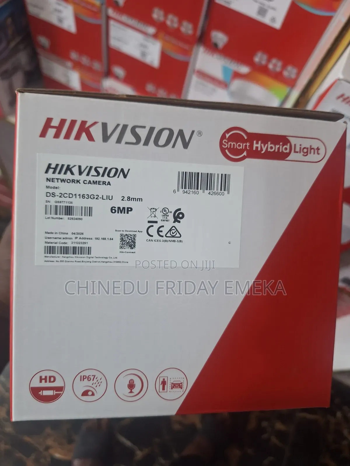 Hikvision Smart Hybrid Light Indoor Dome 6mp IP Camera