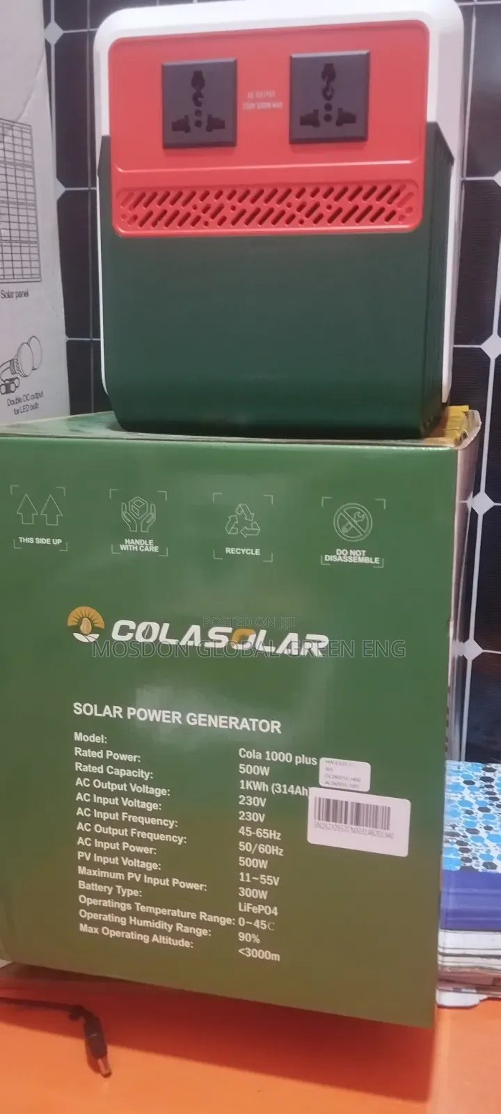 Cola 1kwh/500w Solar Generator