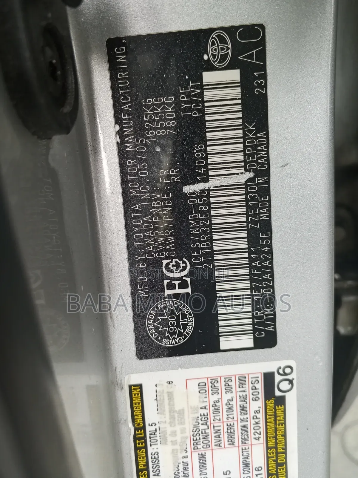 Toyota Corolla CE 2005 Silver