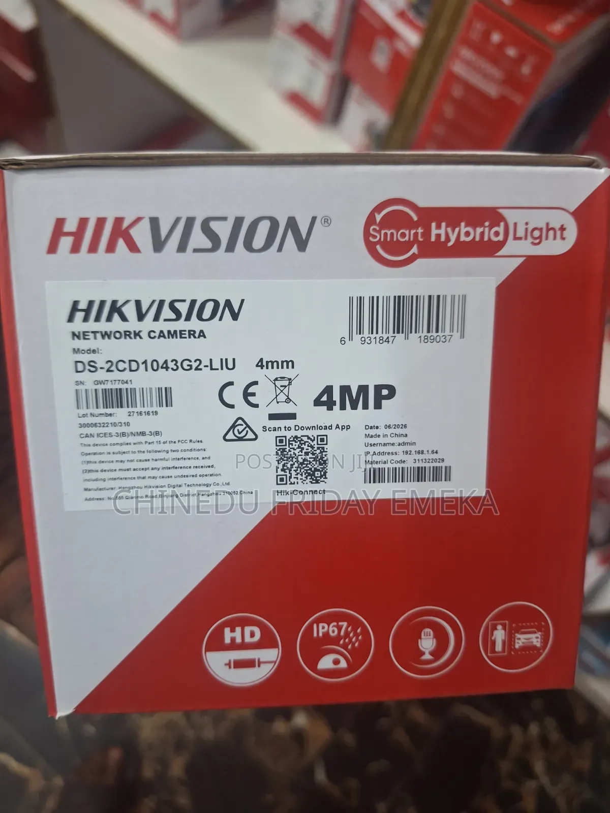 Hikvision Smart Hybrid Light Network IP Camera 4mp