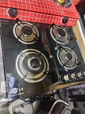 Brand New LG Cabinet Gas 4 Burners Full Automatic Glass Blue Flame