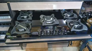 5 Burner Inbuilt Gas Hob - Glass Top Cooker - Brand New