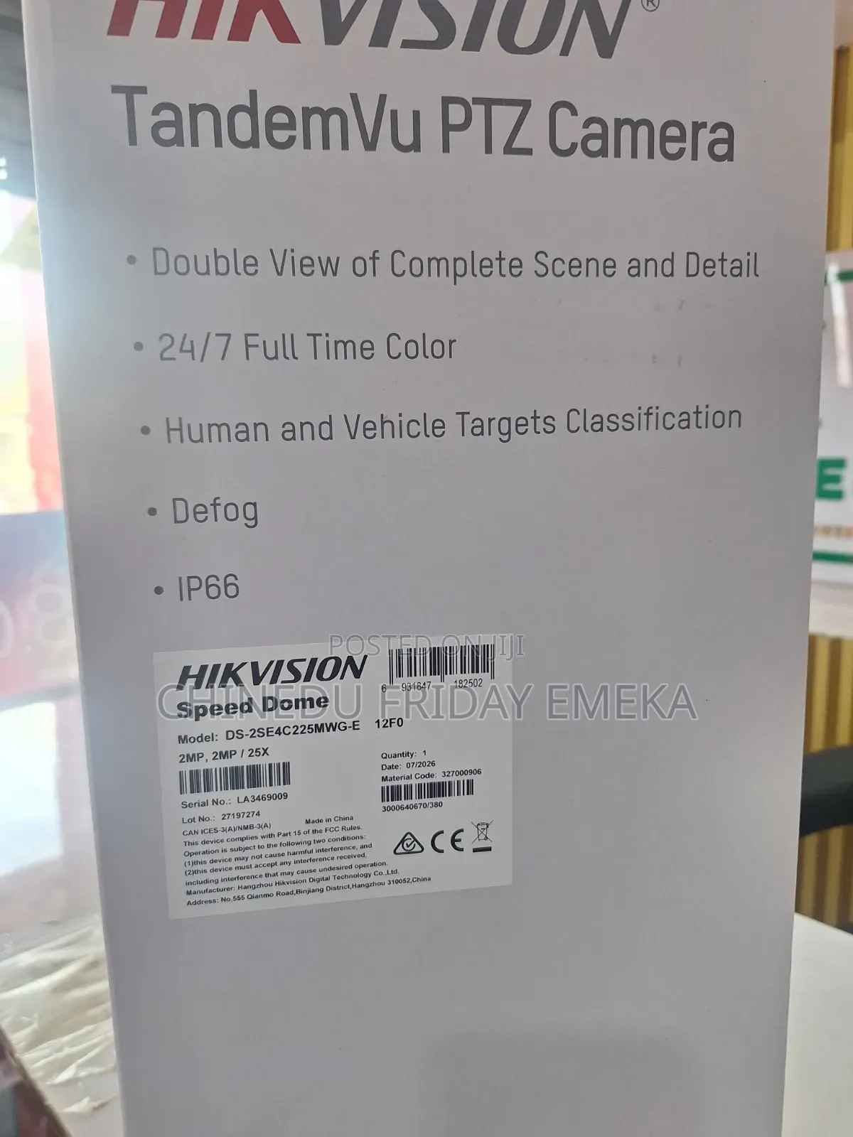 Hikvision TandemVu PTZ Camera colorVu 2mp IP