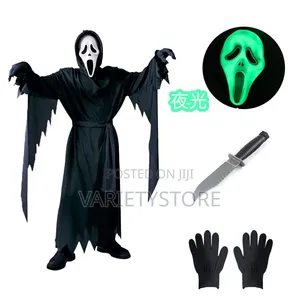 Halloween Scream Ghost Face Cosplay Costume Grim Reaper Horror Robe