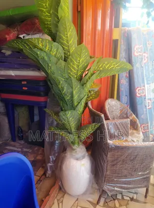 Artificial Green Plant (Big Size) and Classic Vase