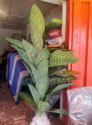 Artificial Green Plant (Big Size) and Classic Vase