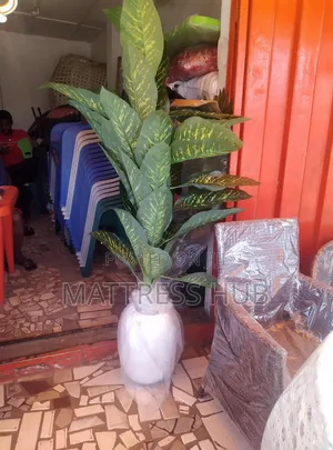 Artificial Green Plant (Big Size) and Classic Vase