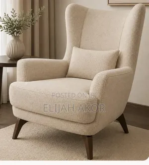 Curved Single Sofas With Wooden and Iron Legs