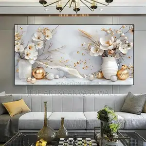 Aesthetic Sketching Flower Modern House Wall Art Interior Decors