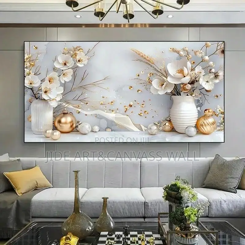 Aesthetic Sketching Flower Modern House Wall Art Interior Decors