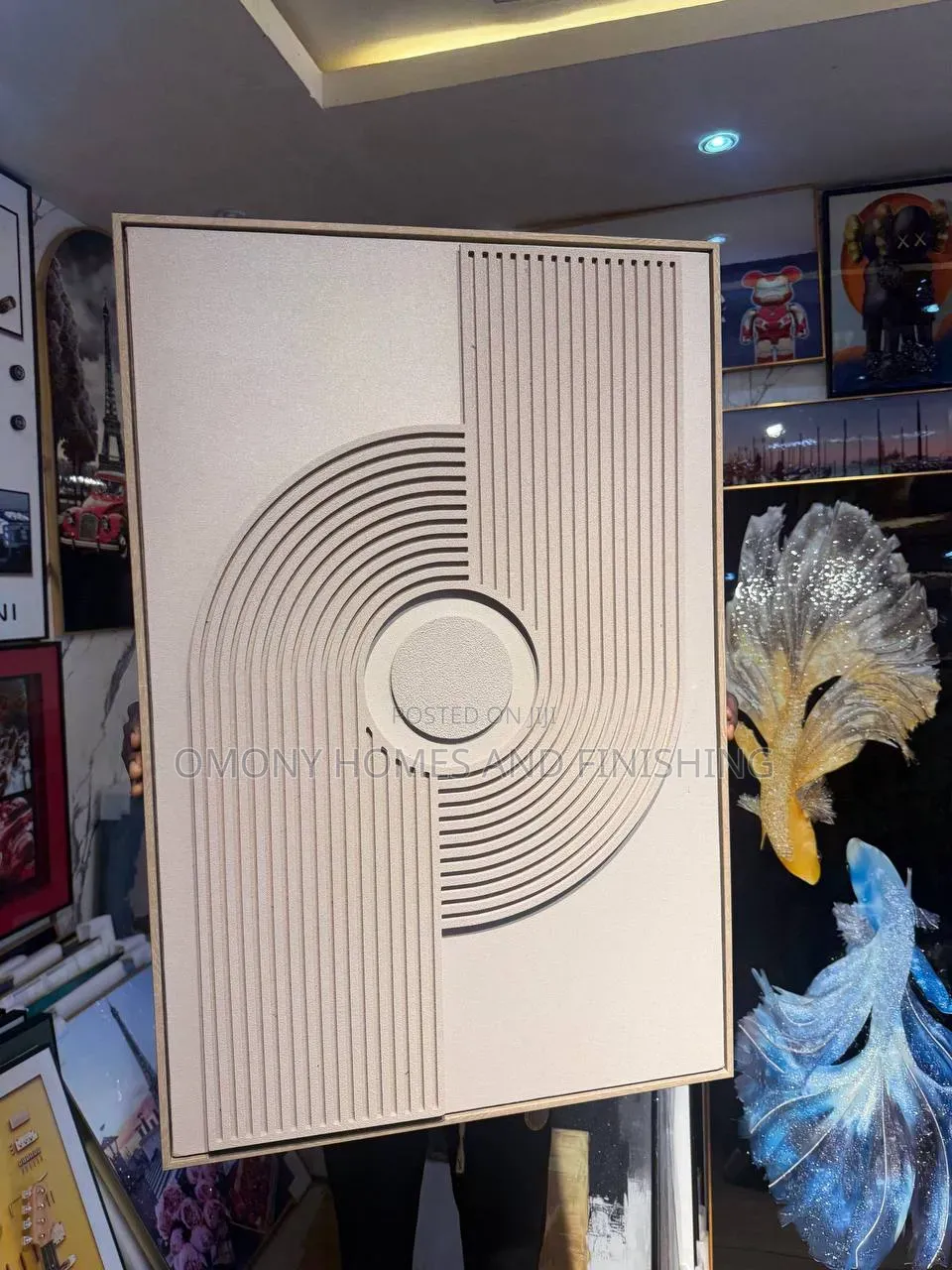 Beige Woven Frame Art