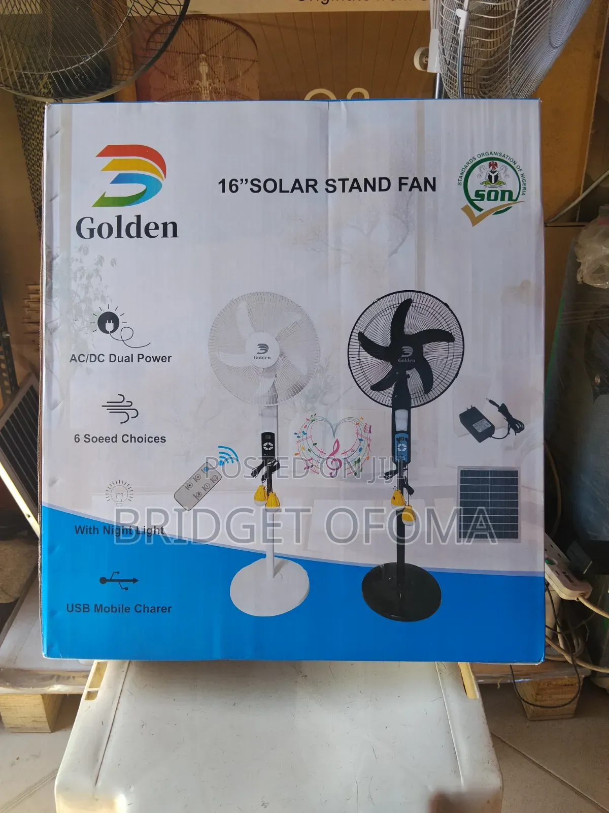 Golden Solar Fan
